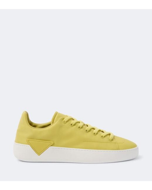 Prada Yellow Court Re-Nylon Sneakers for men