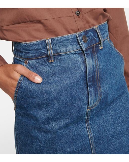 Co. Blue Denim Midi Skirt