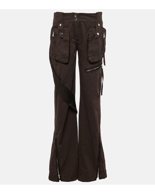 Blumarine Black Low-Rise Denim Cargo Pants