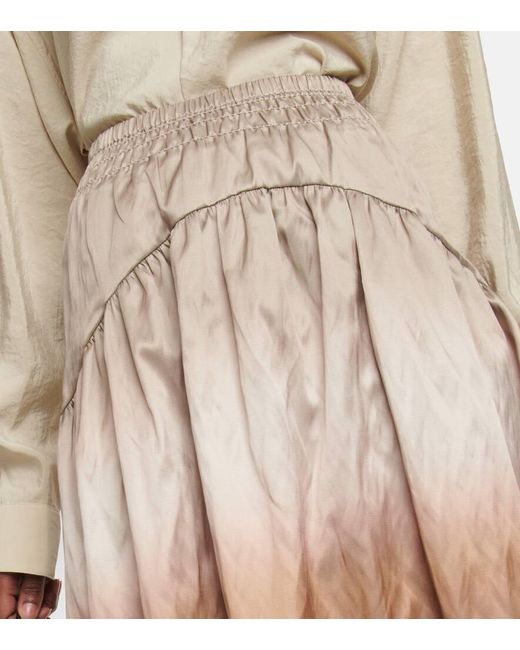 Jupe Imprimee En Satin A Taille Haute Vince en coloris Multicolor