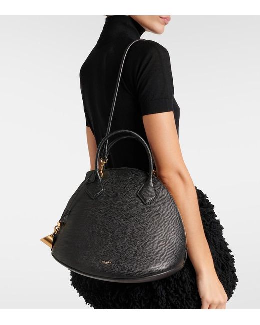 Alaïa Black Dome 32 Leather Tote Bag