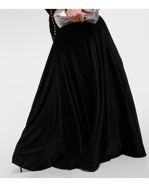 Falda larga fruncida Rabanne de color Black