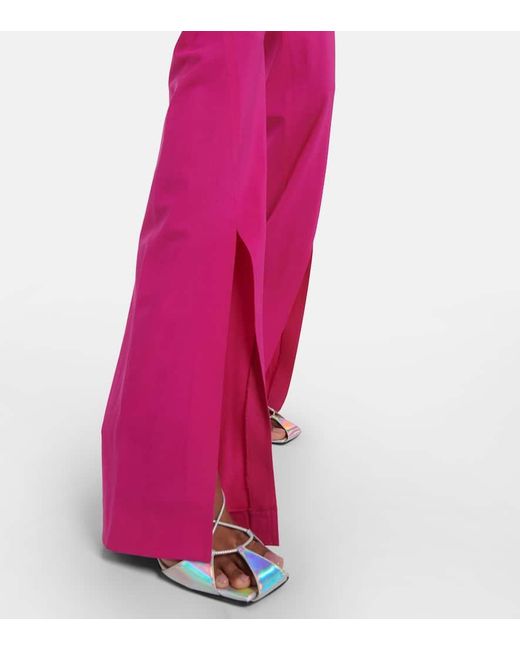 GIUSEPPE DI MORABITO Pink Mid-Rise-Hose Aus Einem Wollgemisch