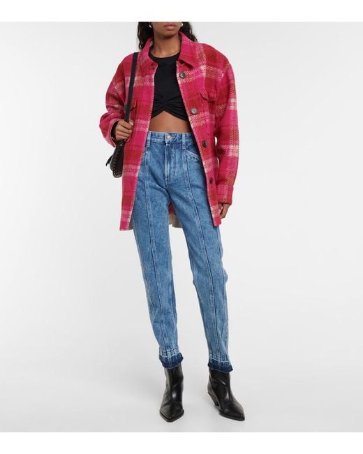 Isabel Marant Blue Sulanoa Mid-Rise Slim Jeans