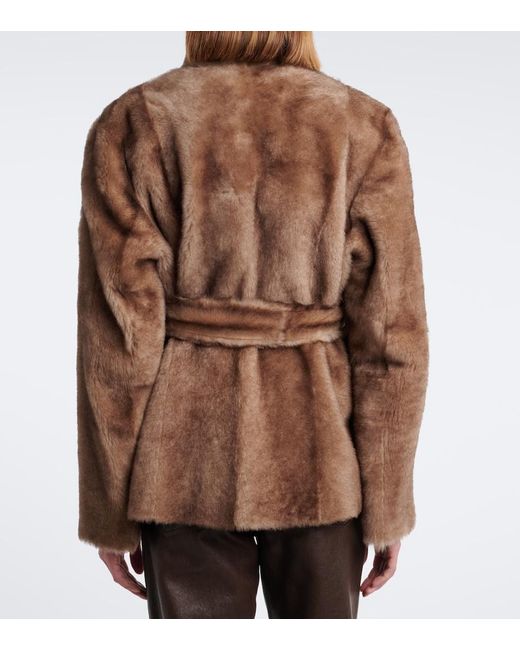 Nour Hammour Brown Elsa Shearling Jacket