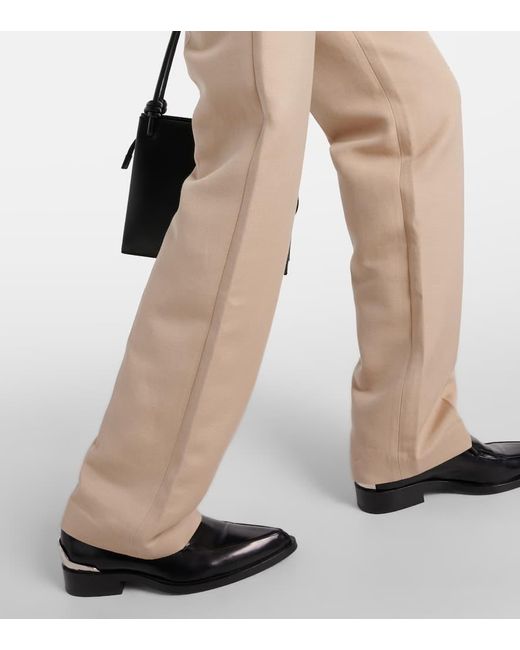 Pantalones rectos Ilaria de algodon TOVE de color Natural