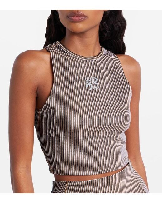Loewe Brown X On Jacquard Jersey Tank Top
