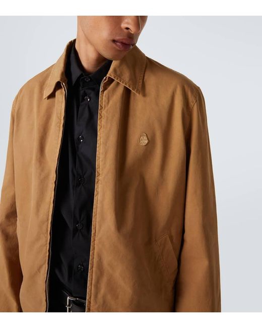 Chaqueta Skull De Algodon Alexander McQueen de hombre de color Brown