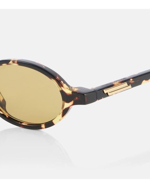 Bottega Veneta Brown Classic Oval Sunglasses