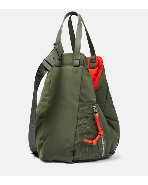 Loewe Green Hammock Reversible Nylon Tote Bag