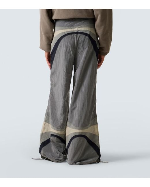 ERL Gray Technical Flared Pants for men