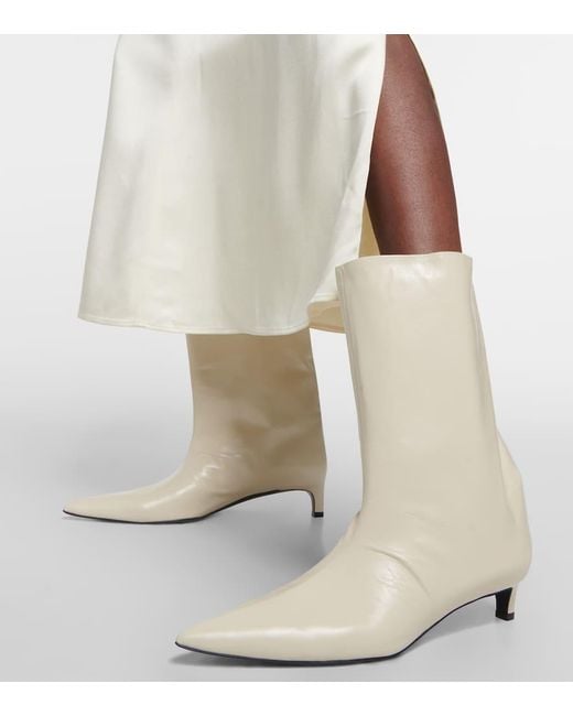 Jil Sander White Leather Boots