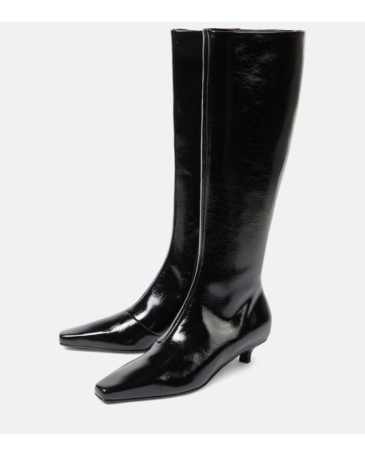 Totême  Black The Slim Leather Knee-high-boots