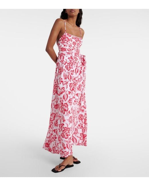 Melissa Odabash Red Elsa Printed Maxi Skirt