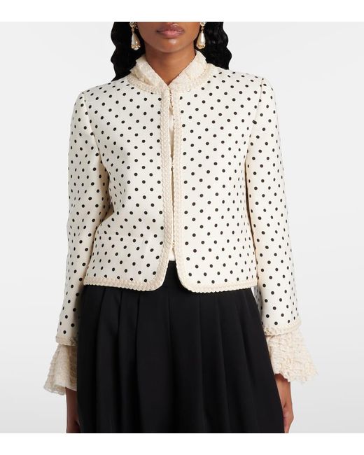 Valentino White Polka-Dot Jacket