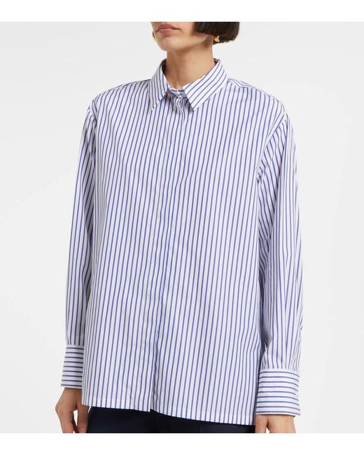 Camisa Tata De Algodon A Rayas Max Mara de color Blue