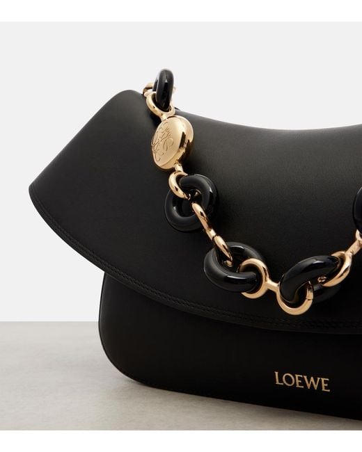 Loewe Black Ola Medium Leather Shoulder Bag