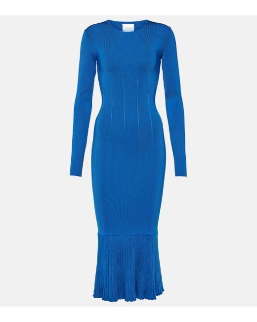 Galvan Blue Atalanta Midi Dress