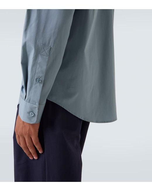 Camisa De Algodon Burberry de hombre de color Blue