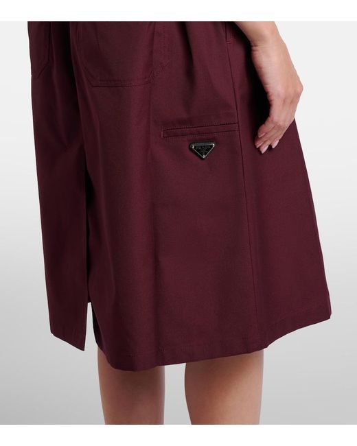 Prada Purple Poplin Midi Skirt