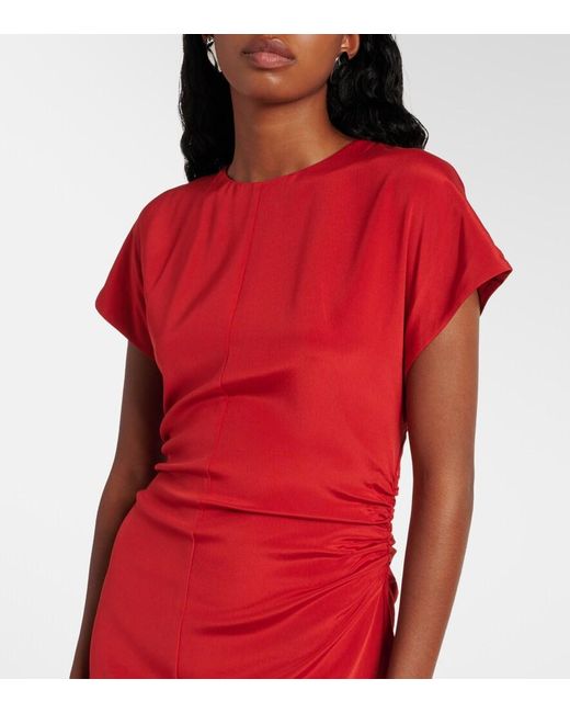 TOVE Red Neveah Silk-Blend Gown