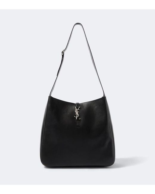 Saint Laurent Black Le 5 A 7 Maxi Leather Shoulder Bag for men