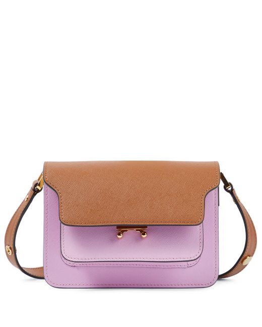 Marni Trunk Medium Leather Shoulder Bag in Pink | Lyst UK