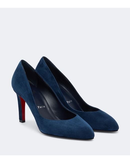 Christian Louboutin Blue Fannylove Suede Pumps