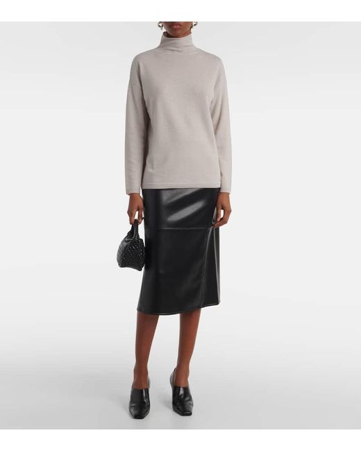 Max Mara White Treviso Wool Turtleneck Sweater