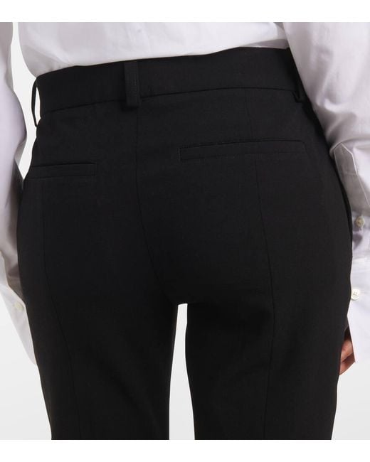 Totême  Black Wool-Blend Capri Pants