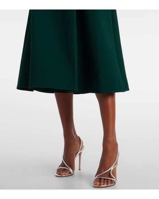 Emilia Wickstead Green Glenda Midi Dress