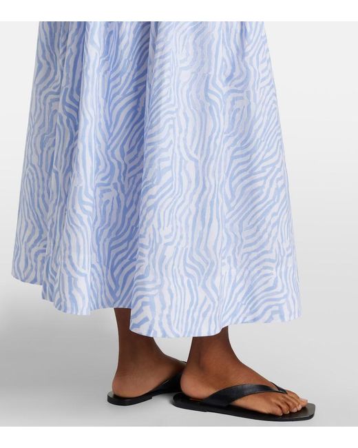 Proenza Schouler Blue Label Michelyn Printed Cotton-Blend Maxi Dress