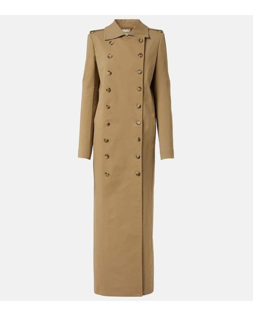 Khaite Natural Mallory Double-Breasted Trench Coat