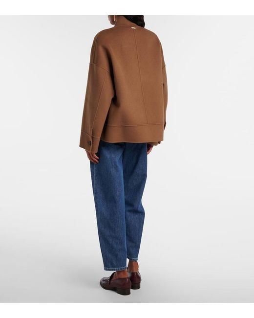 Max Mara Blue Masia High-Rise Barrel-Leg Jeans