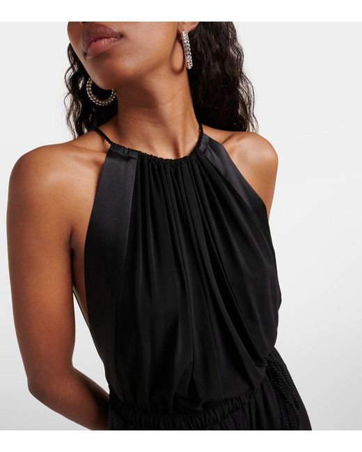 Max Mara Black Viscose Jersey Jumpsuit