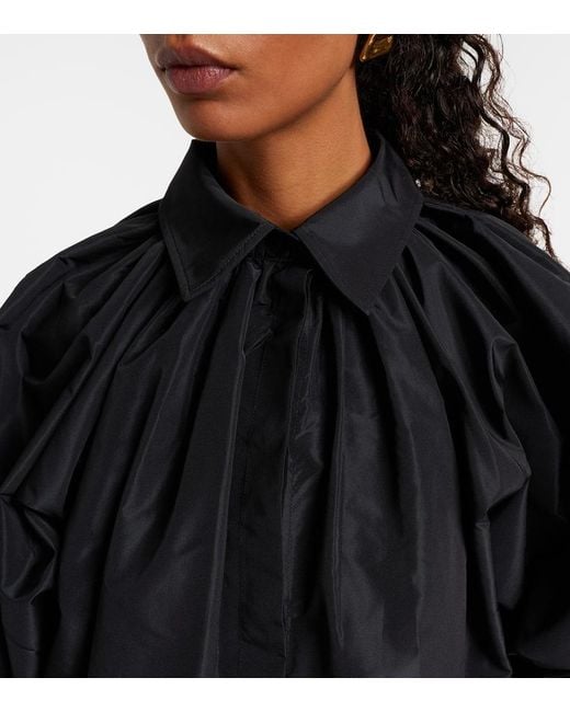 Patou Black Bubble Faille Blouse