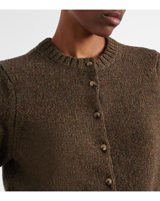 Khaite Green Nora Cashmere Cardigan