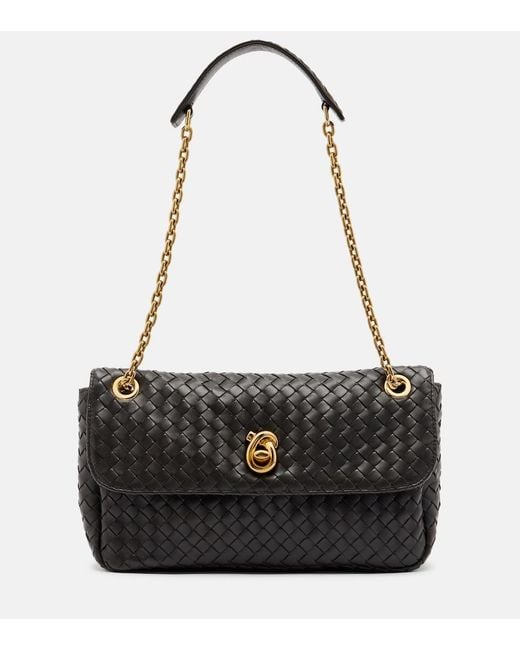 Bottega Veneta Black Madison Medium Leather Shoulder Bag