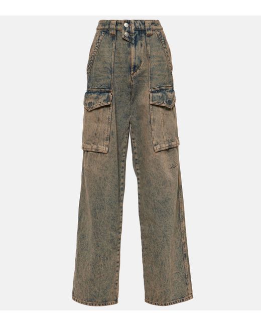 Isabel Marant Gray Heilani High-rise Cargo Jeans