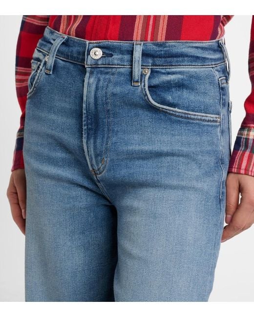 Citizens of Humanity Blue Lyra High-Rise Wide-Leg Jeans