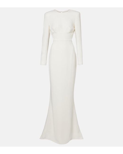 Stella McCartney White Bridal Crepe Gown