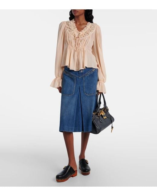 Borsa A Spalla Paddington Small di Chloé in Black