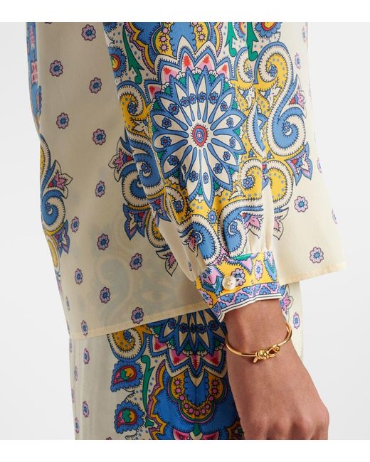 Camisa De Seda Estampada Etro de color White