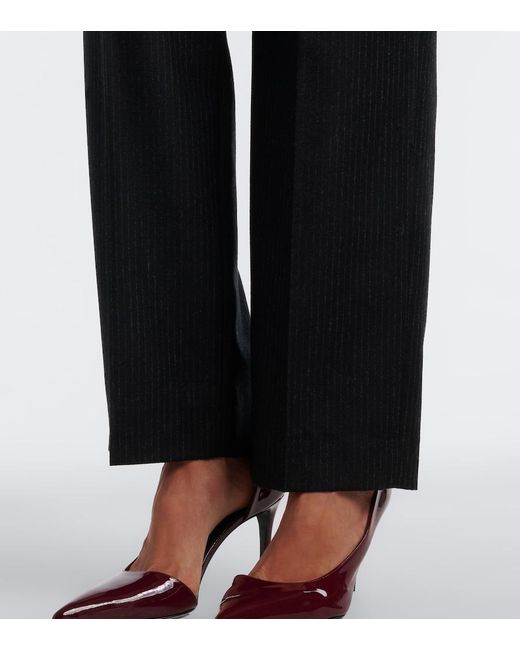 Blazé Milano Black Fox Wool Straight Pants