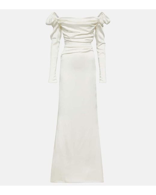 Novia - vestido largo Astral de crepe Vivienne Westwood de color White