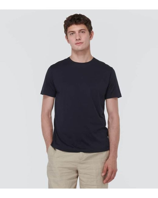 Loro Piana T-Shirt Aus Einem Seidengemisch in Black für Herren
