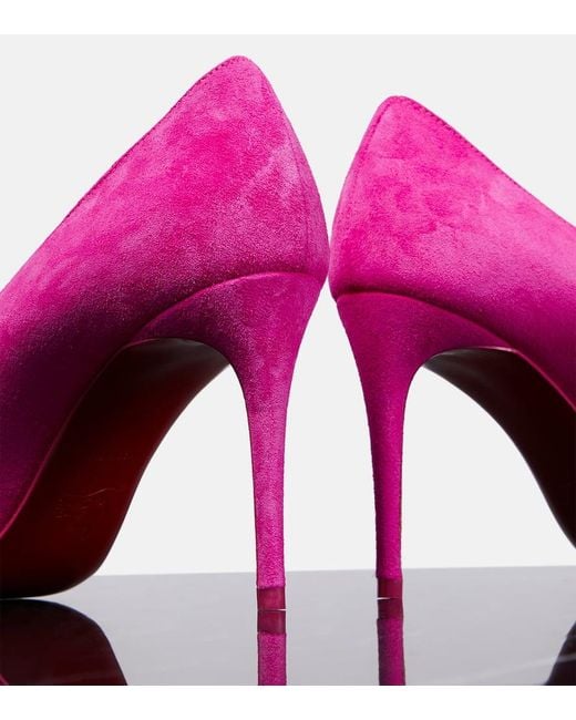 Christian Louboutin Pink Pumps Kate 85 Aus Veloursleder