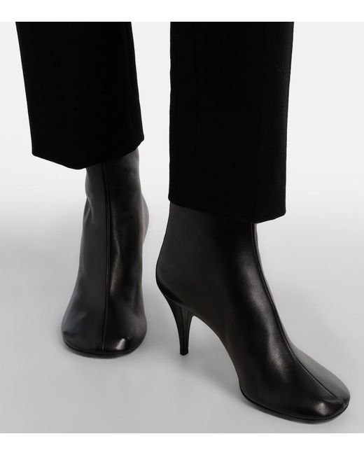 Proenza Schouler Black Glove 80 Leather Ankle Boots