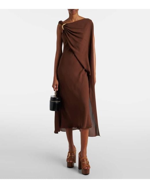 Gucci Brown Platform Sandal With Horsebit, Size 35 It
