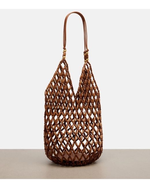 Saint Laurent Metallic Supple Beaded Tote Bag